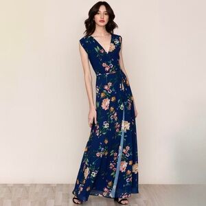 Anthropologie Yumi Kim “Swept Away” Dress in floral Navy | S